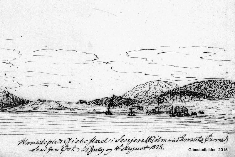 Tegning av Vossgraf datert til 21. juli og 8. august 1838